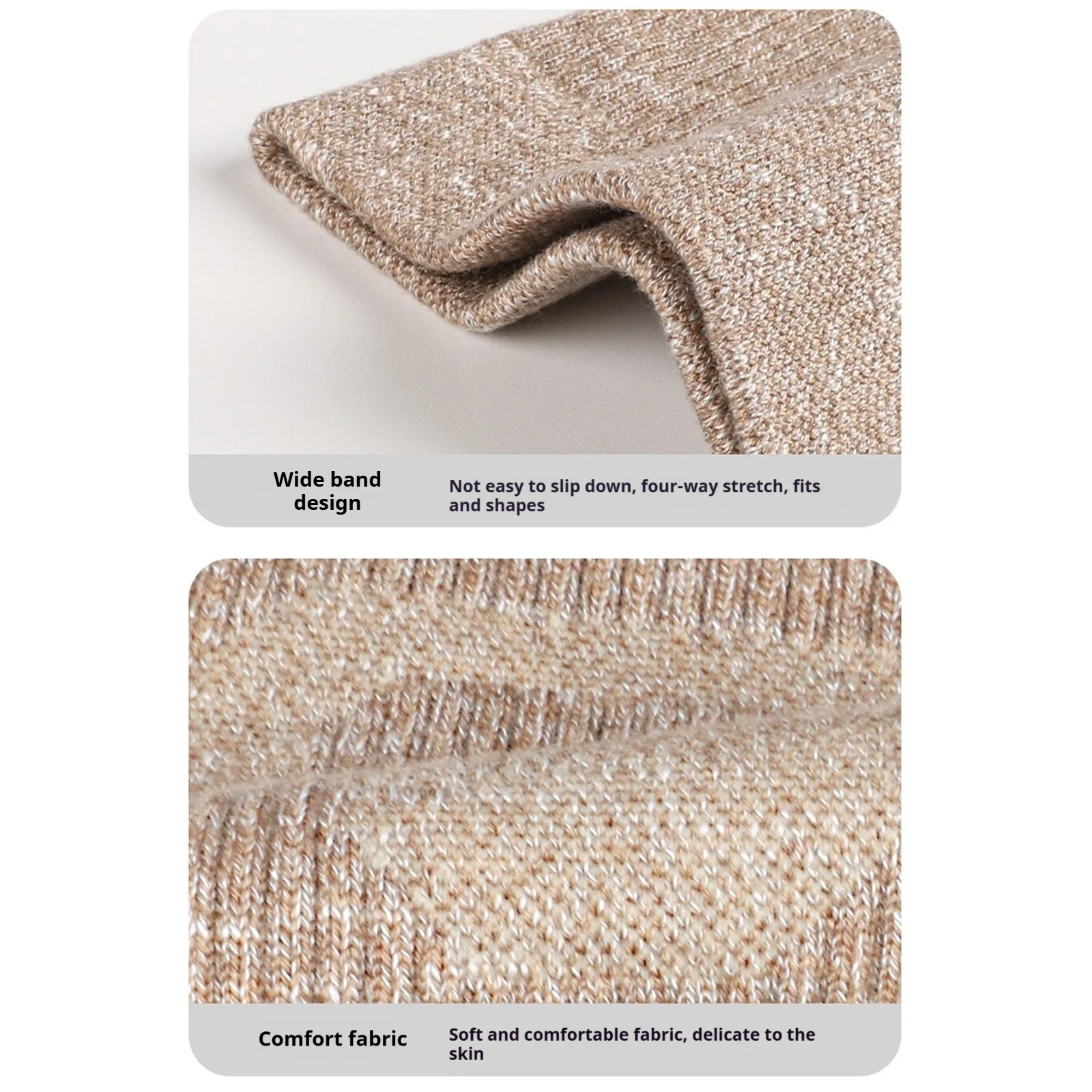 Genouillère en tricot, bandes antidérapantes, genouillère réglable pour le sport, le bureau, la Protection des articulations à domicile dans une utilisation en pièce climatisée