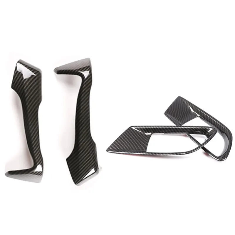 Carbon Fiber Inner Door Handle Frame, Interior Decor Trim Compatible with 2012-2021 86 BRZ FR-S, Car Interior Modification Parts