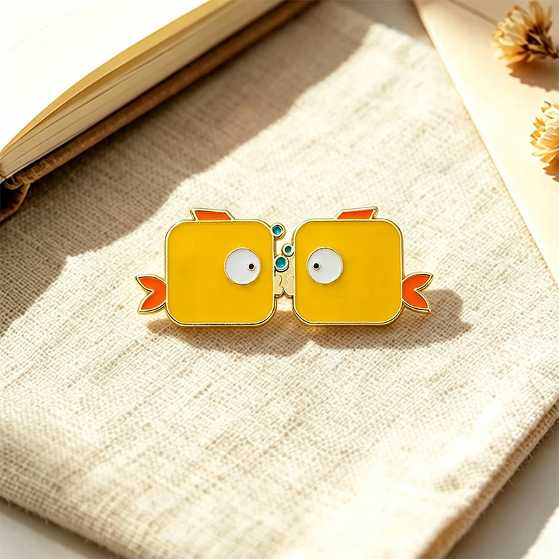 Cute Square Animal Pins 9-style Cartoon Zodiac Sign Metal New Year Brooch Pin On Bags Clothes Lapel Badge Gifts