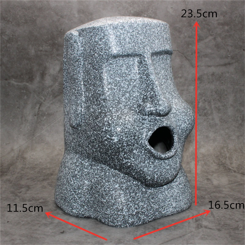 

Resin Easter Island Stone Tissue Box Household Paper Towel Pumping Creatives Stone Portrait for Easter Day Decoration Barware