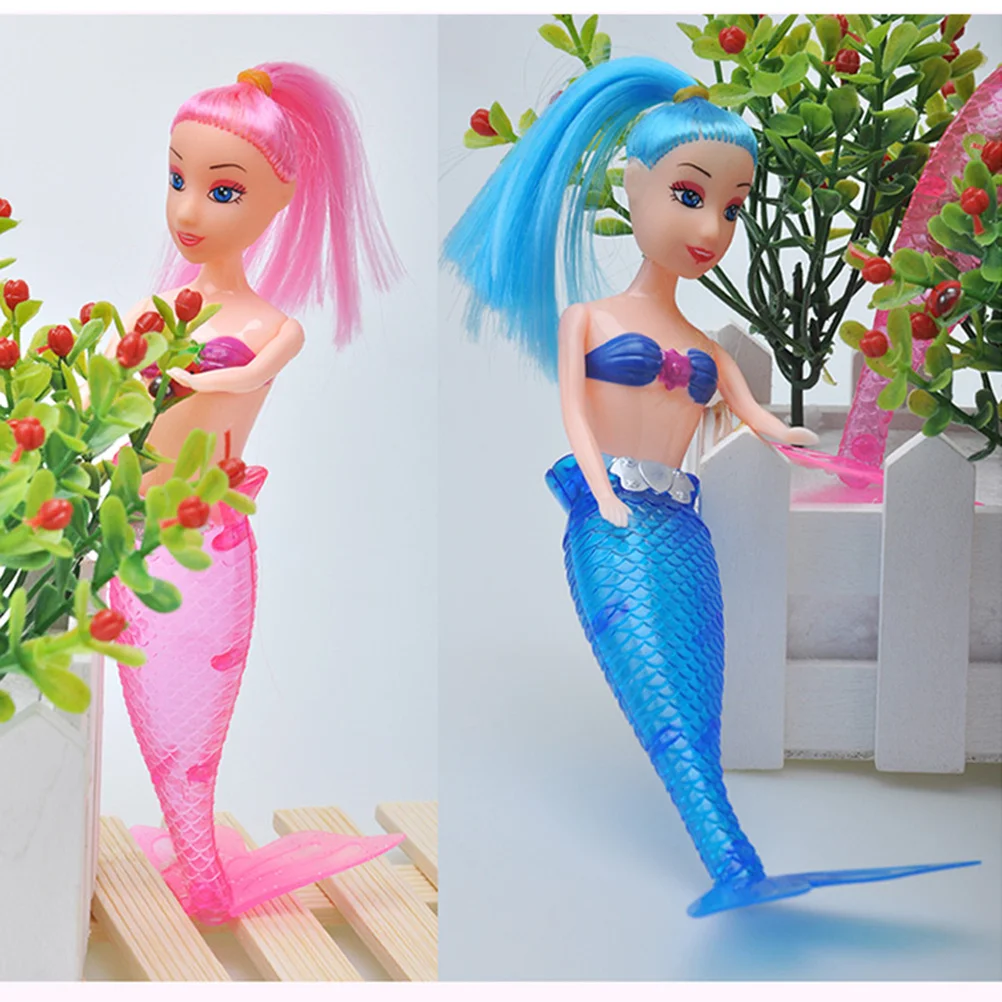 Night Light Glow Mermaid LED Bright Colors Decoration Bedroom Car Stores Exquisite Design Comfortable Texture Blue