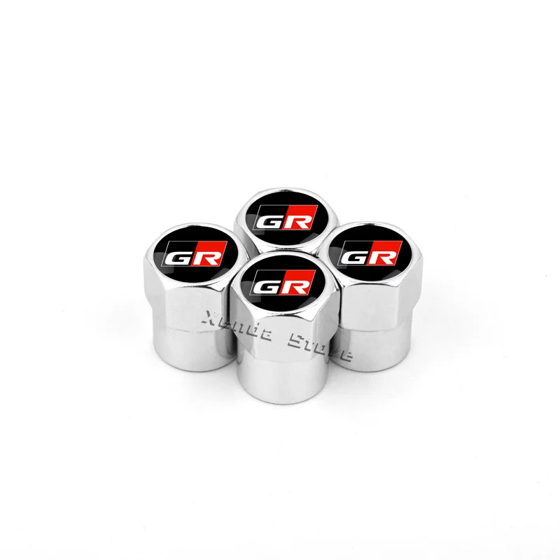 4 Stücke Auto Rad Reifen Ventilschaftkappen Luft Für GR Sport Yaris 86 Corolla Camry Hilux Supra C-HR Highlander RAV4 Reifenzubehör