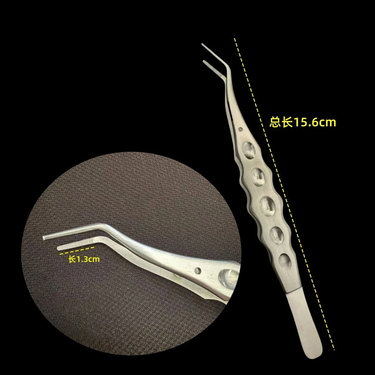 Dental Instruments: Double-Bend Positioning Tweezers, Tissue Forceps, Flat Tweezers, Straight Tweezers