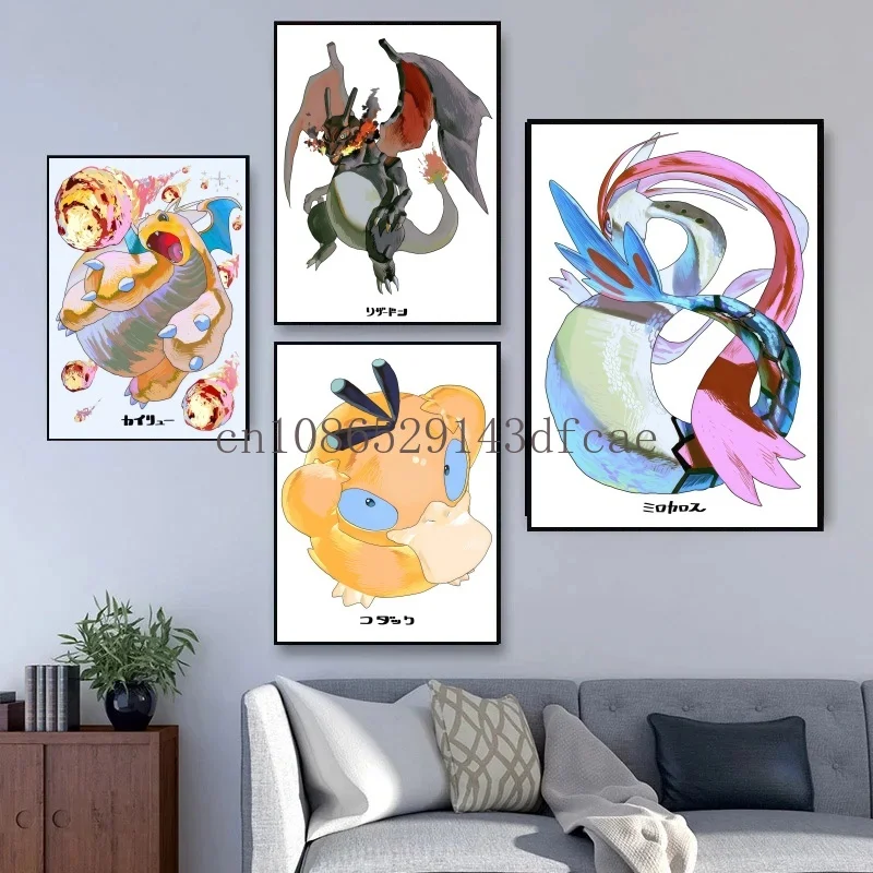 

Pokemon Vivid Anime Poster Hd Canvas Prints Home Decoration Paintings for Living Room Poster Canvas Wall Decorative Classic