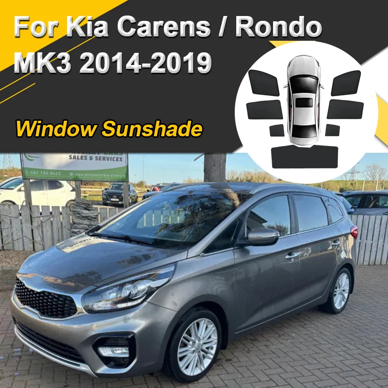 

Car Sun Shades For Kia Carens Rondo MK3 RP 2014 2015 2019 Sunshades Mesh Magnetic Heat insulation Window Visor Auto Accessories