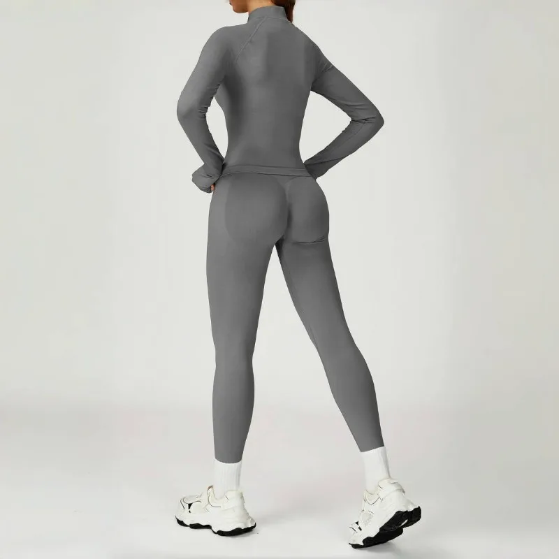 

Женский бесшовный комплект для йоги, подтягивающий бедра, плотно прилегающий быстросохнущий комплект для похудения, комплект для занятий спортом на открытом воздухе и отдыха, бег, фитнес-набор