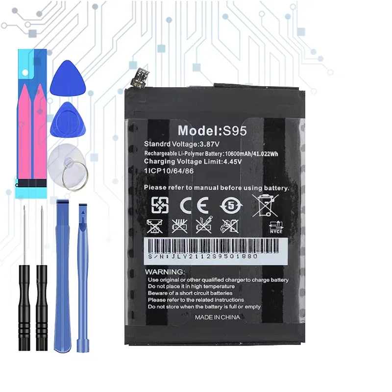 

10600mAh Replacement Battery S95 for OUKITEL WP16 Portable Mobile Phone Batteries Warranty + Track Code