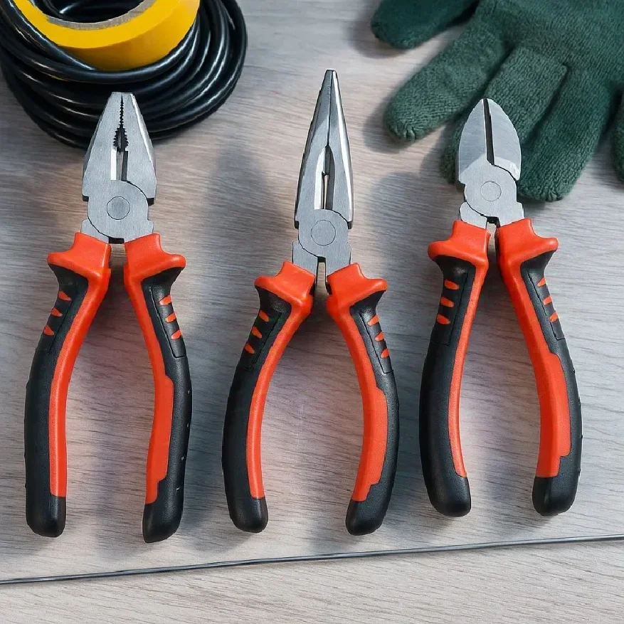 

Electric Wire Pliers Large Opening Sharp Multifunction Tool for Cutting Twisting Gripping Metal Wires Heavy Duty Industrial Tool