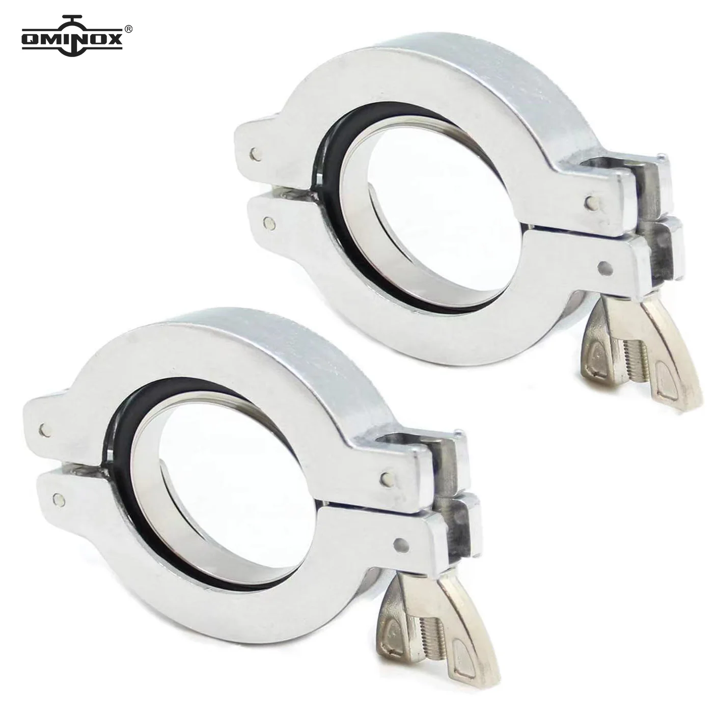 KF16/25/40/50 wing nut clamp set KF NW flanges clamps SS304 vacuum Clamp NW aluminum Clamp with SS304 center ring and FKM O Ring