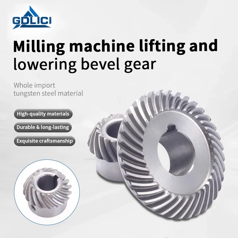 Turret Radial Milling Machine Parts: C77+96 Lifting Bevel Gears (Large & Small Spiral)