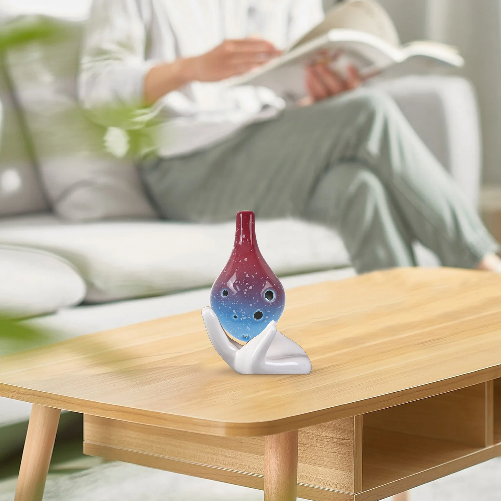 الأكرينا الصغيرة ذات 6 فتحات في أداة الرياح السيراميكية لتعلم المبتدئين، الممارسة الموسيقية المحمولة، الناي الكلاسيكي #4