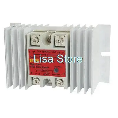 

Твердотельное реле контроля температуры HPR-25DA AC 24-380 В 4-32 В постоянного тока с радиатором