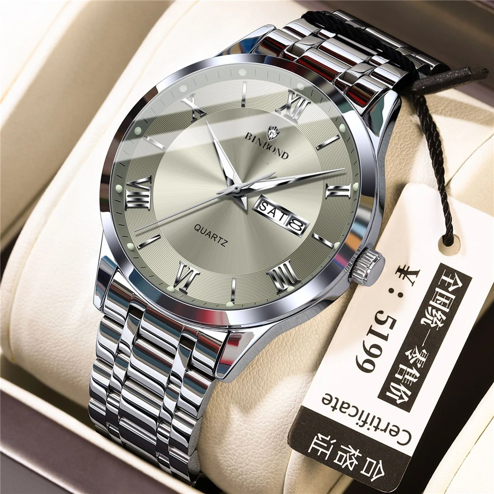 New Mens Automatic Watches For Man Watch Luxury Brand Fashion Quartz Wristwatches Men Sports Date Digital Grey Clock Gifts