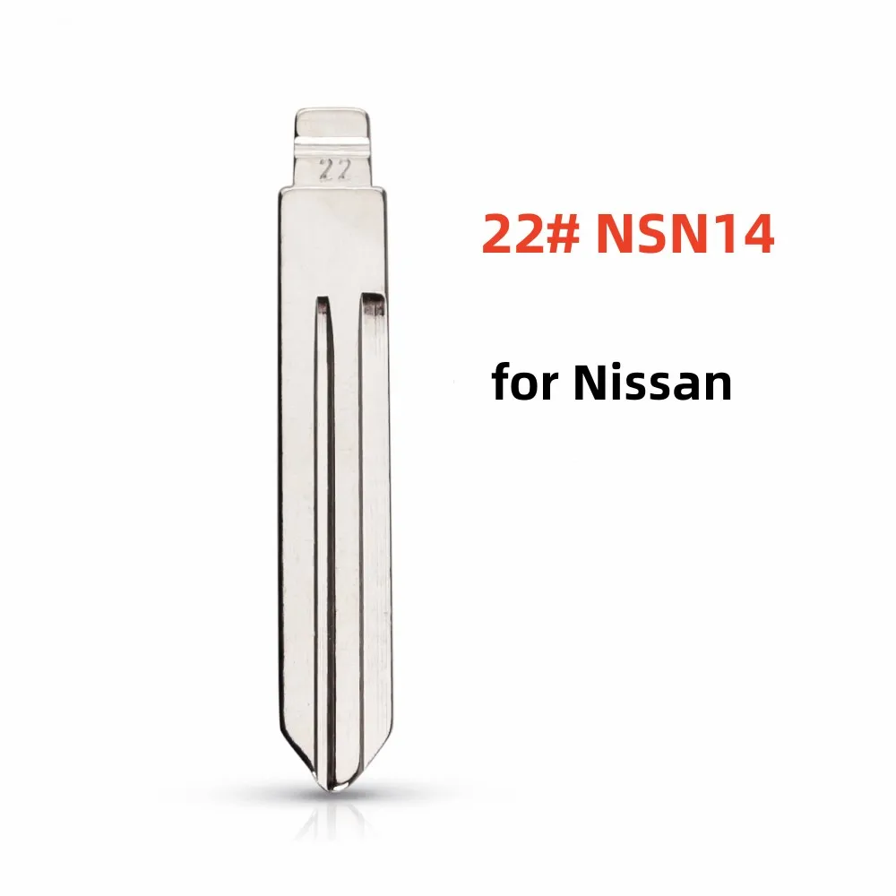 

10PCS 22# NSN14 KD Uncut Blank Car Key Blade for KEYDIY VVDI JMD Universal Flip Remote Key Head Blade for nissan