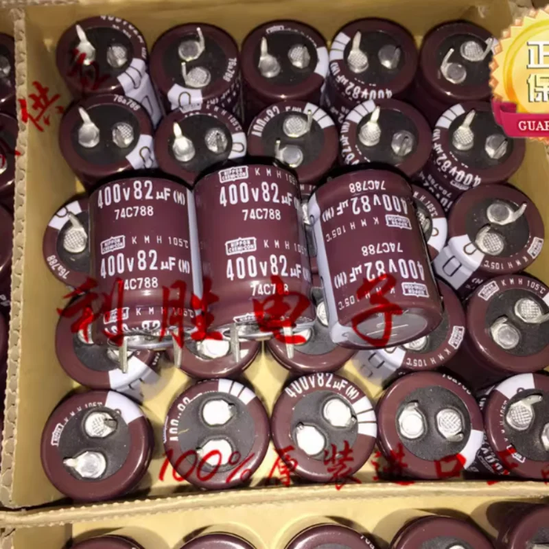 

10-100 шт. 82 мкФ 400 В Nippon Chemical NCC Black Diamond Электролитический конденсатор 400В82мкФ 22X30 KMH