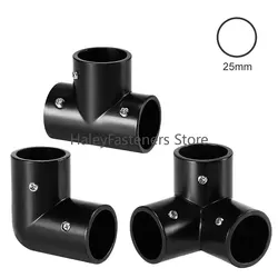 Tube/pipe Black Thickened connector,for diameter 25mm pipe,Movable fastening,Clothes rack Display rack Connector fittings