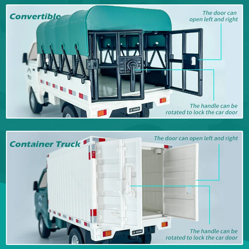 2.4G RC Truck Drift Pickup Sound And Light Electric Toy Vehicle Goods Train Van Remote Control Car Gifts Toys Boys