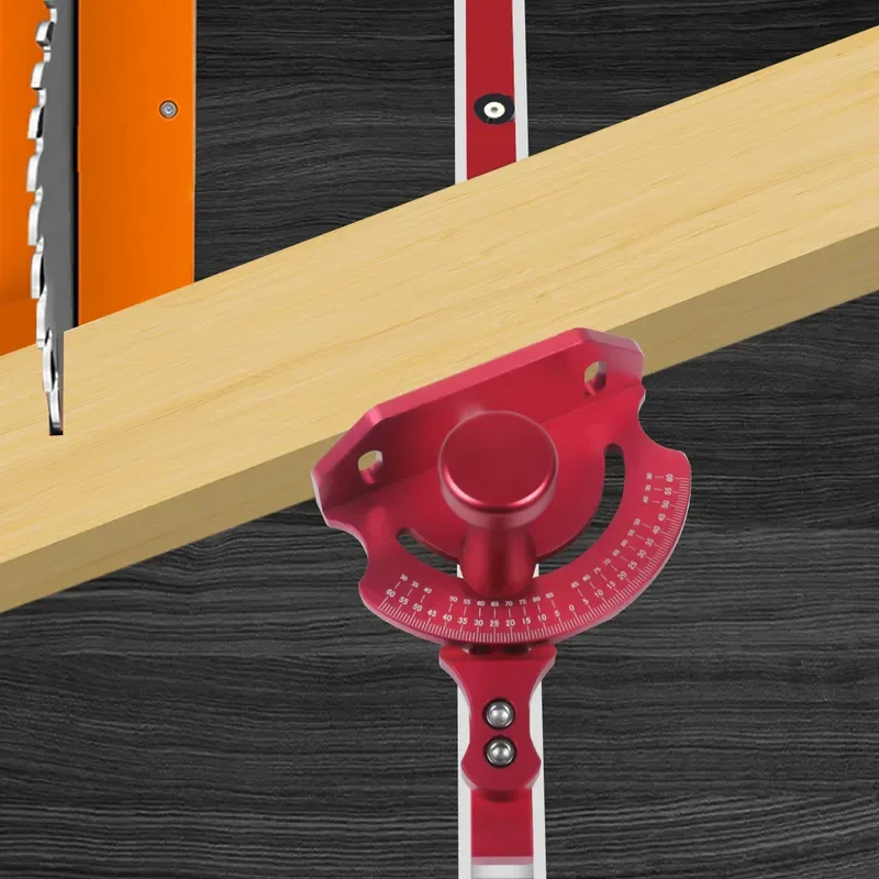 Woodworking T Track Aluminum Alloy Angle Push Ruler Shift Gear Fast Positioning Guide Square Plate for Precision Cutting