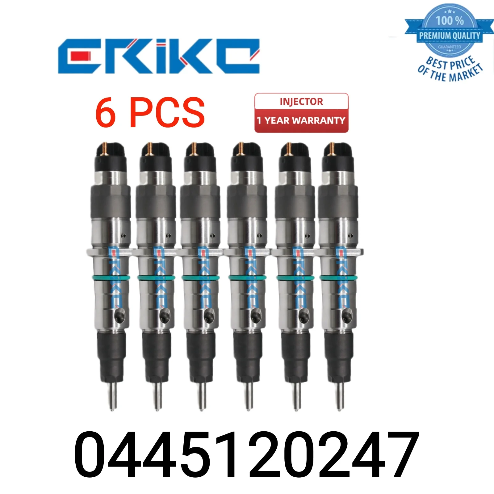 6 PCS 0445120247 Original Injectors 0 445 120 247 Diesel Big Auto Injectors 0445 120 247 Engine Oil Injector fit for FAW