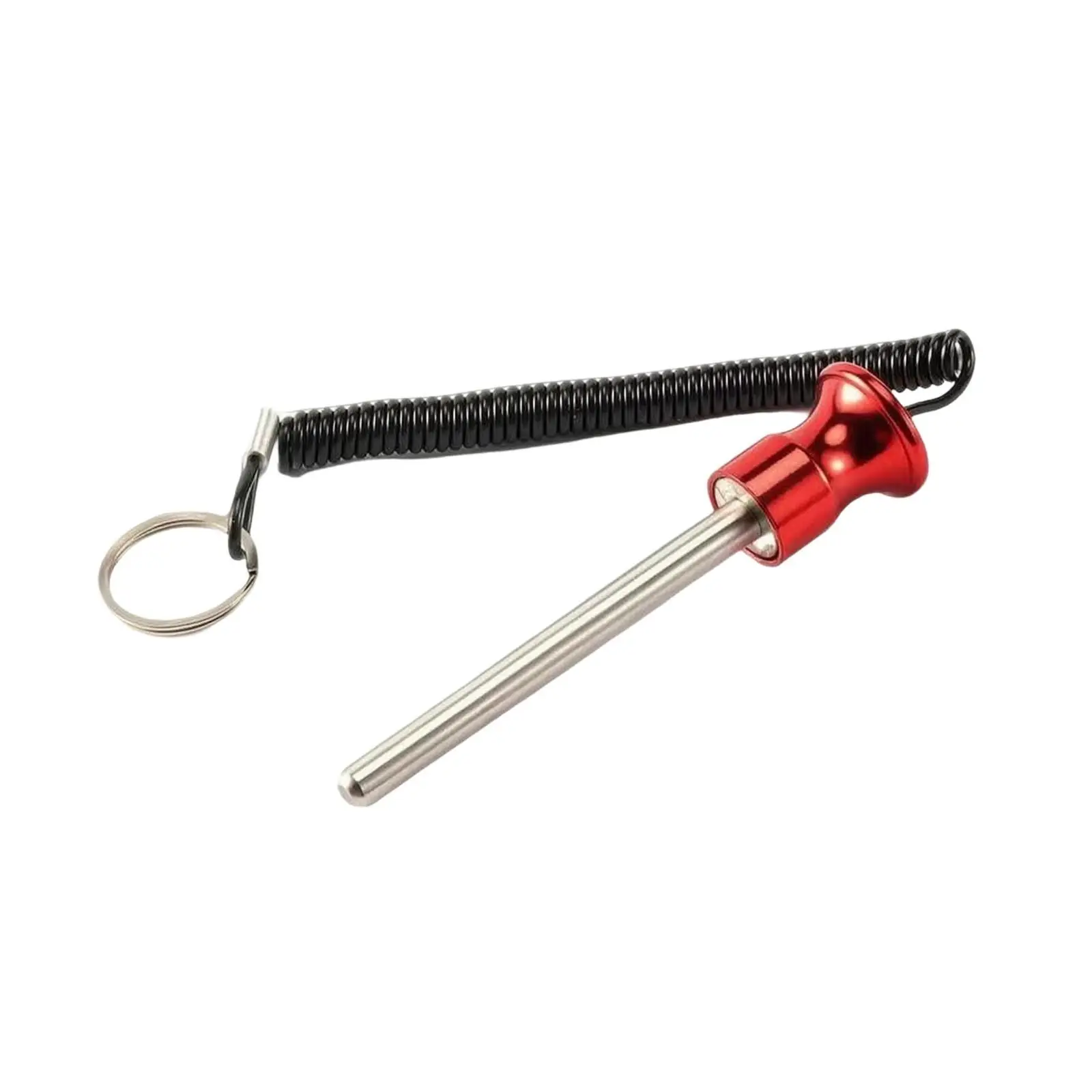 Steel Weight Stack Selector Pin with Coiled Tether for Home Gym Strength Training Equipment Replacement Part