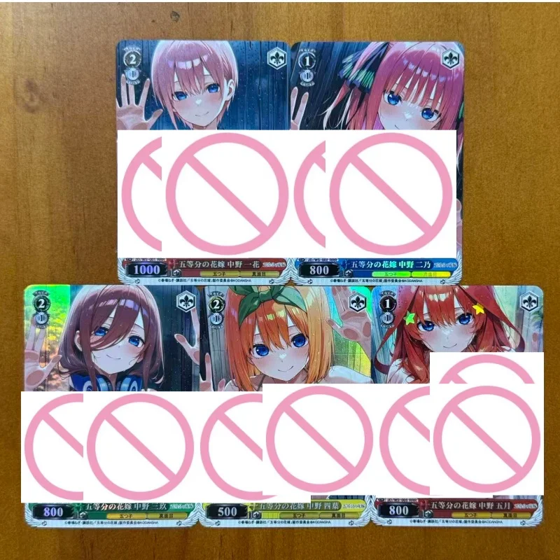 The Quintessential Quintuplets Bathroom Collection Weiss Schwarz Flash Cards Ichika Nakano Nino Nakano Goddess Anime Game Card