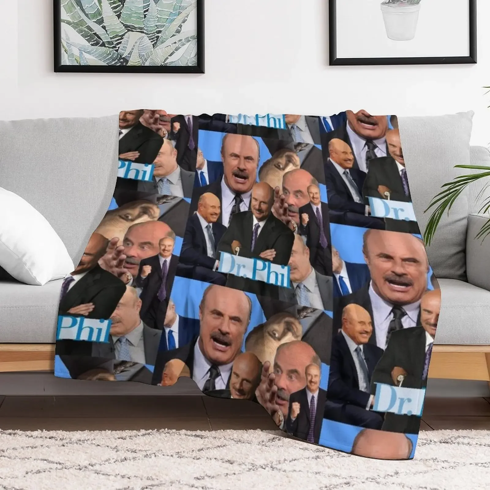 Dr. Phil Collage Throw Blanket Fluffy Cozy Throw Blanket for Home Decor