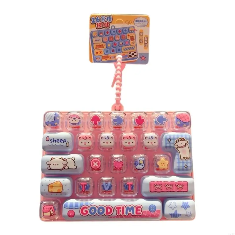 Keychain Toy, Keyboard 26 Press Play Accessory for Desk Breaks, Commute and Daily Bag Carry Use