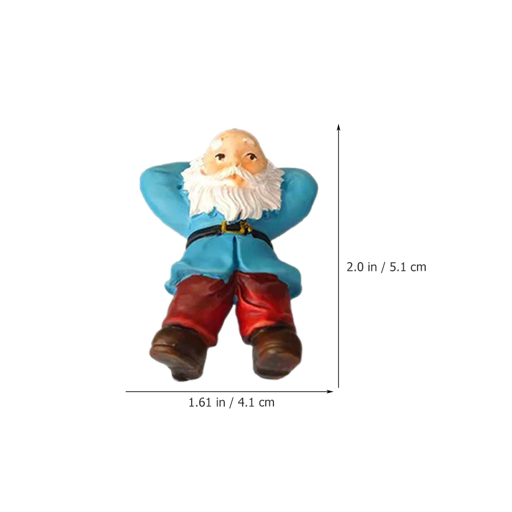 

1 set Cute Mini Gnome Resin Decorative Figurine Garden Yard Ornament Funny Creative Gift Bulk Pack