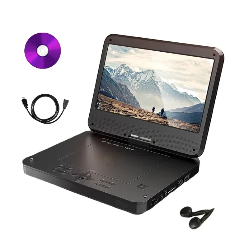 Foldable Rotating Protable HD Blu-ray DVD Player Mobile Multimedia Digital TV Support U Disk Local Playback With 10-inch Screen