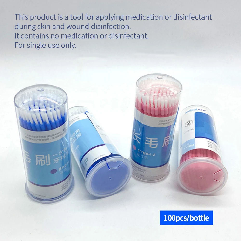 400pcs Disposable Micro Applicator Eyelash Extension Brush Stick Dental Use Dental Consumables Dentist Tools