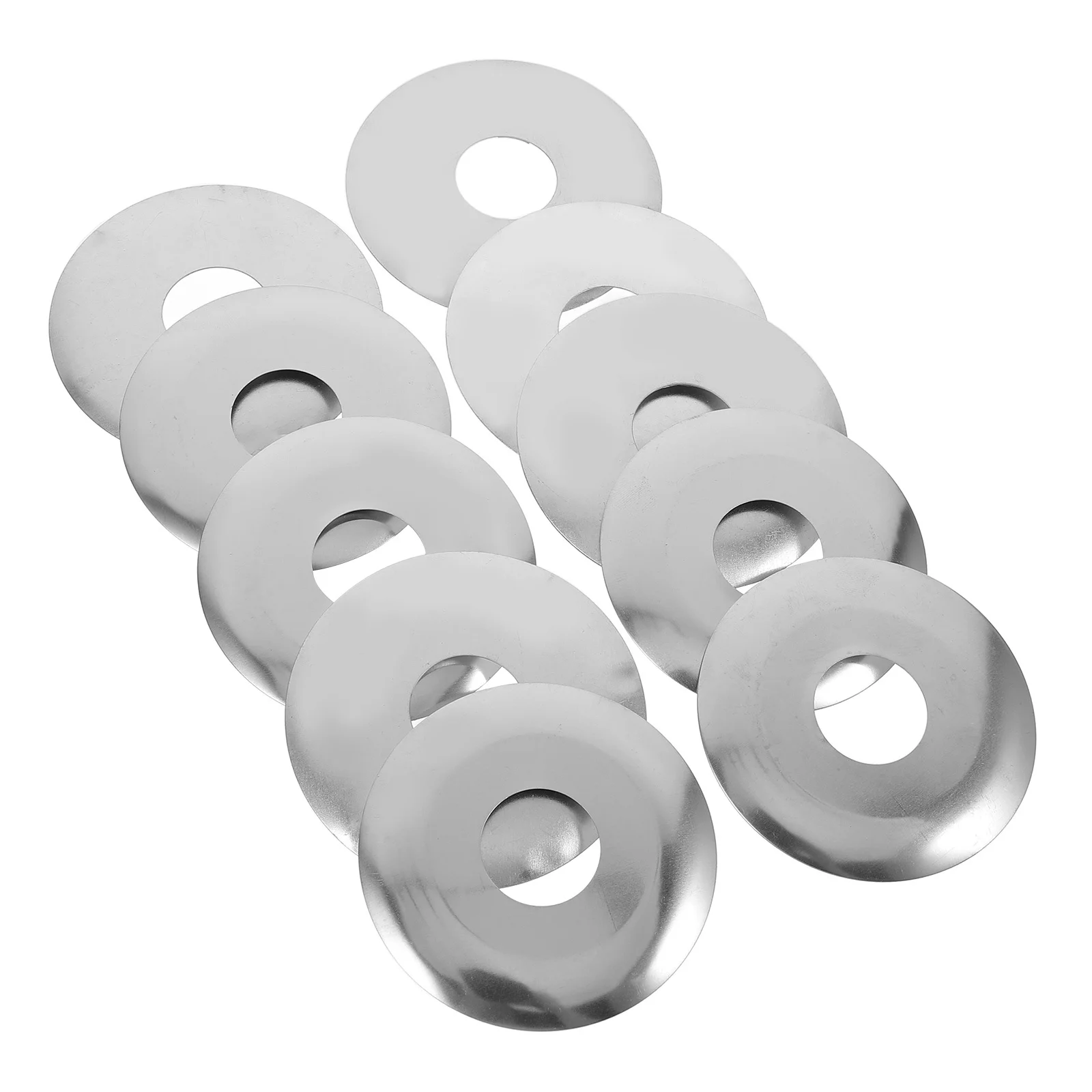 แผ่นปิดหัวสปริงเกลอร์ดับเพลิงสแตนเลสขนาด 1/2 นิ้ว แบบติดผนัง ทรงกลม จำนวน 10 ชิ้น