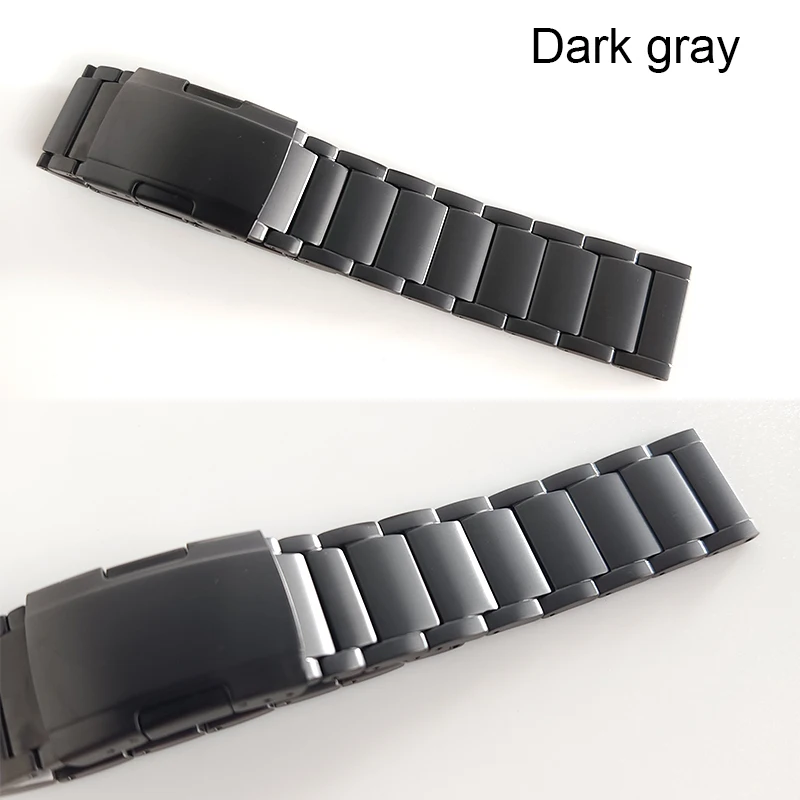 Titanium Metal 22mm Strap For Suunto Vertical Watch Band Folding buckle Watchband Bracelet Accessories, Black/Silver/Dark gray