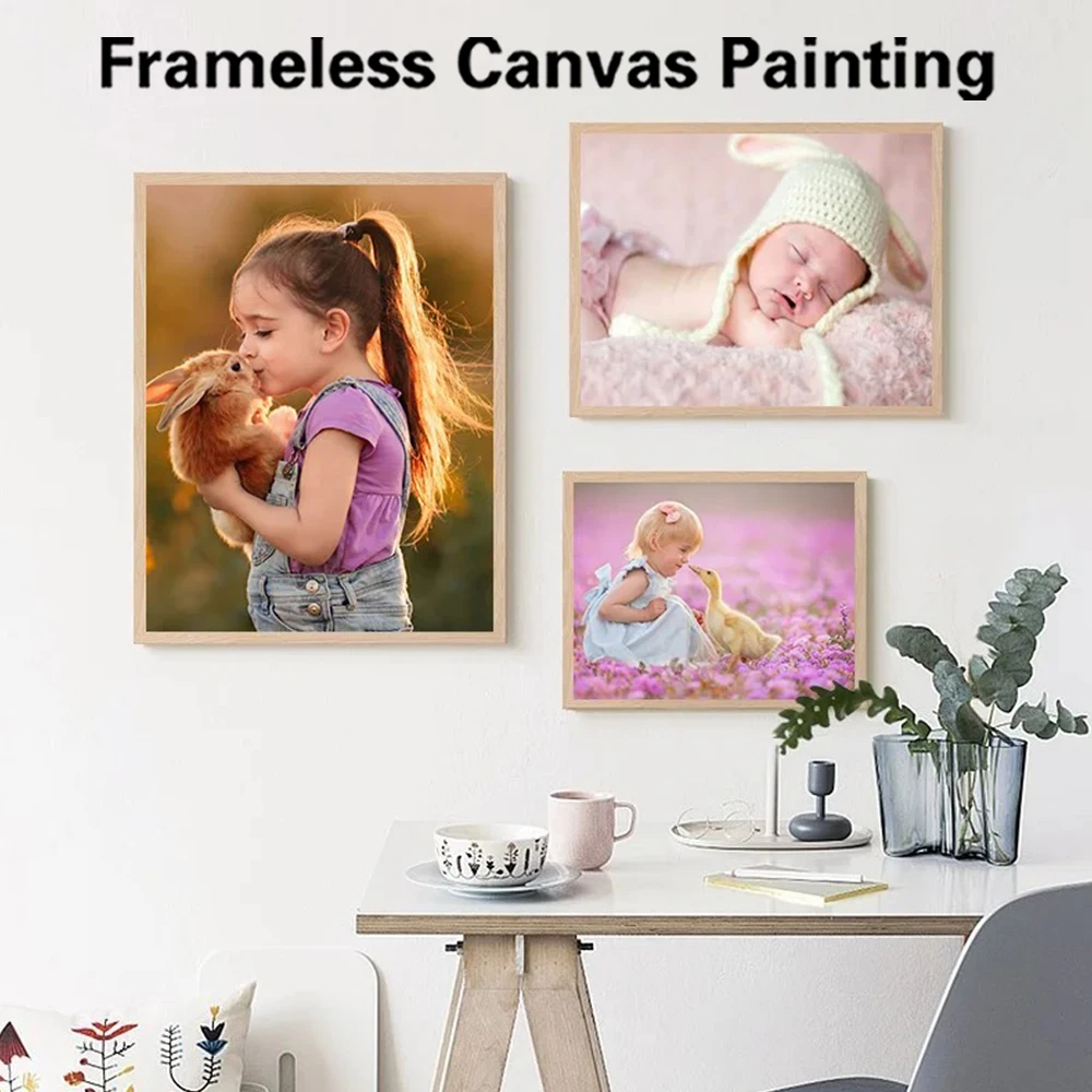 1 pieza de póster personalizado sin marco con foto de bebé, impresiones de arte de pared, pintura en lienzo, cuadros decorativos para habitación.