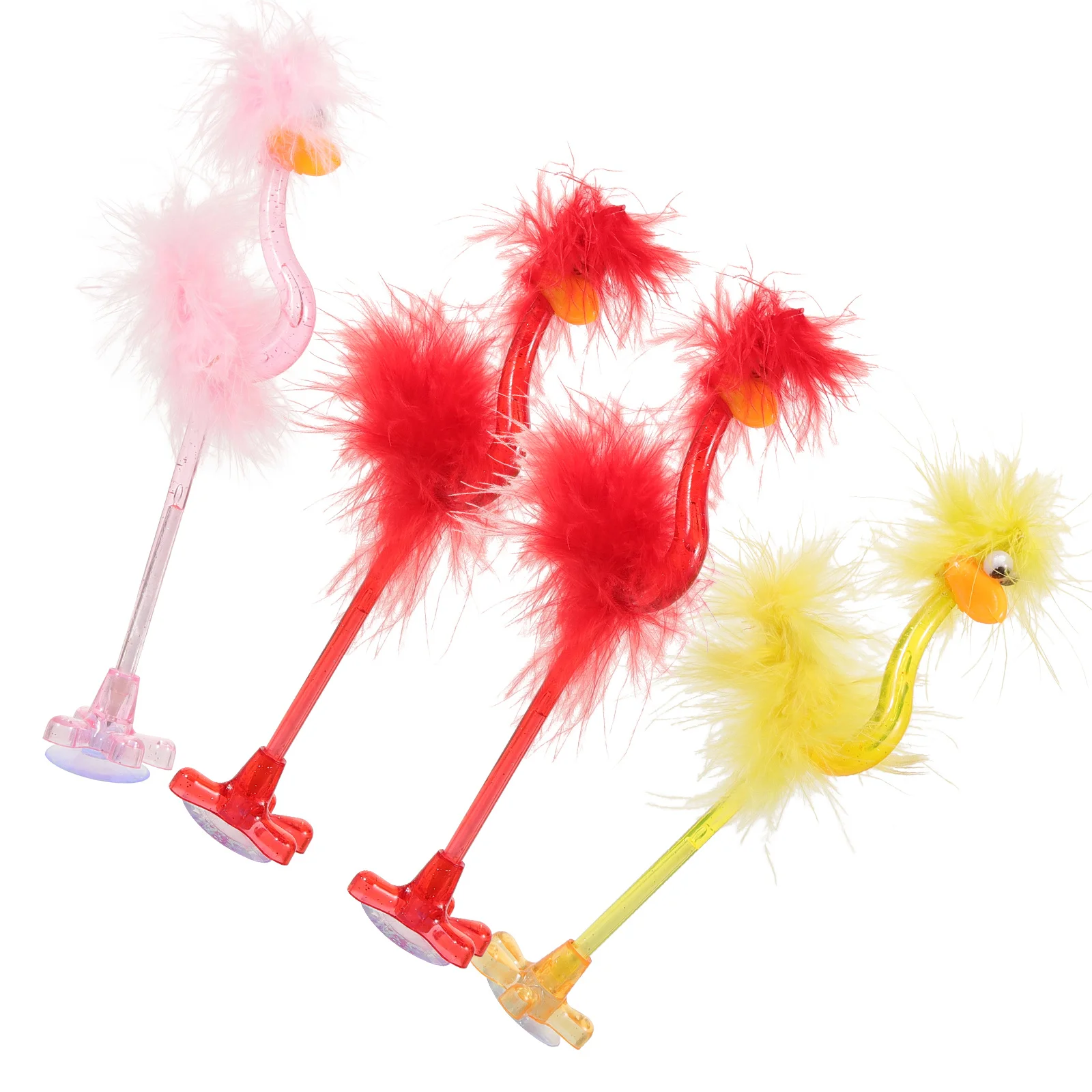 

4 pcs Ostrich Ballpoint Pen Random Color Smooth Writing Gift Cartoon Pens For Party Signing Stationery Writing Supplies