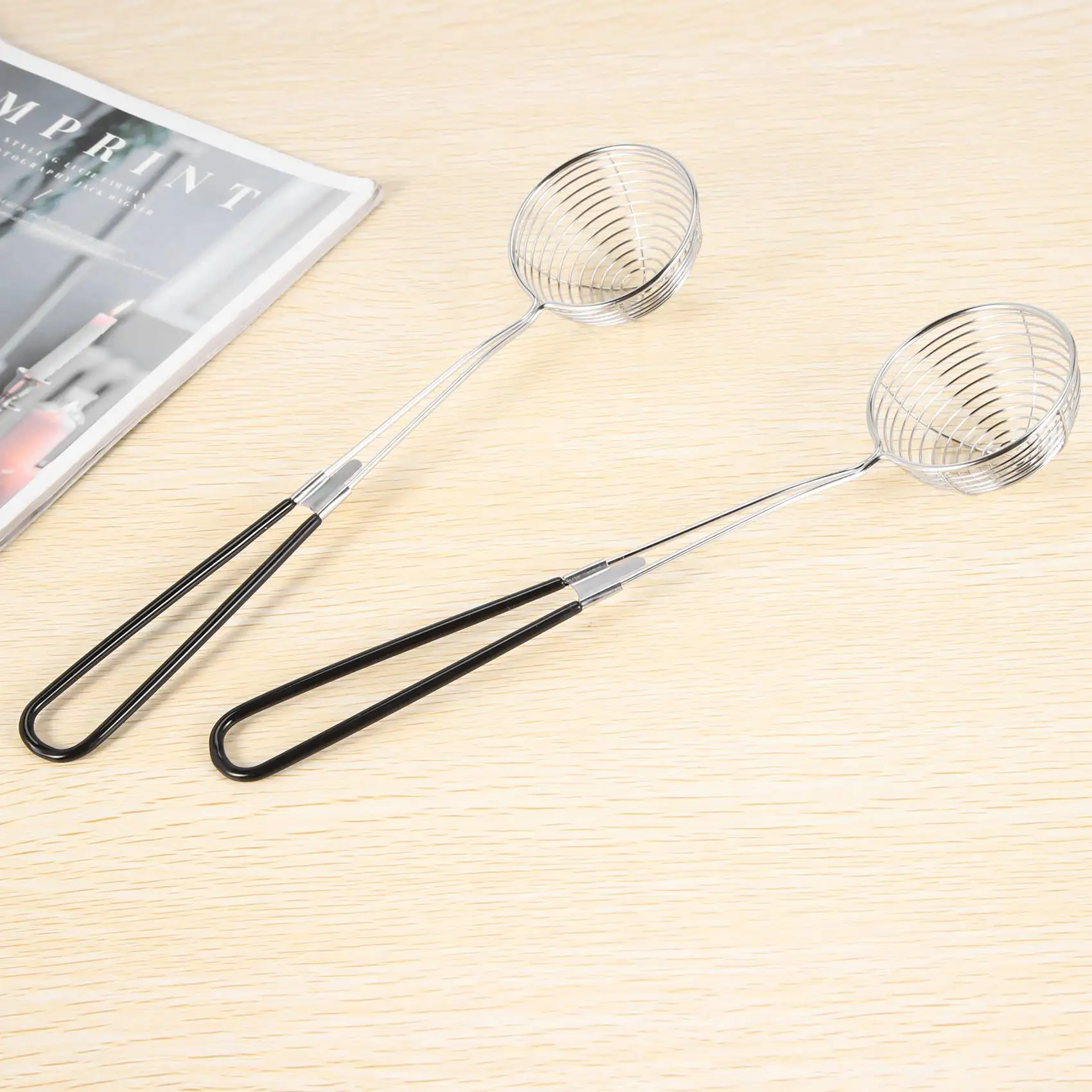 

A19F-10 шт., сито для горячей кастрюли, сито для горячей кастрюли из нержавеющей стали, ложки, сетчатый скиммер, ложка, сито, ковш с ручкой