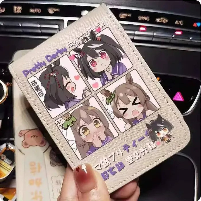 

Аниме Umamusume Pretty Derby Speical Week, модный кошелек из искусственной кожи, держатель для карт, сумка для косплея, подарок B240, аниме