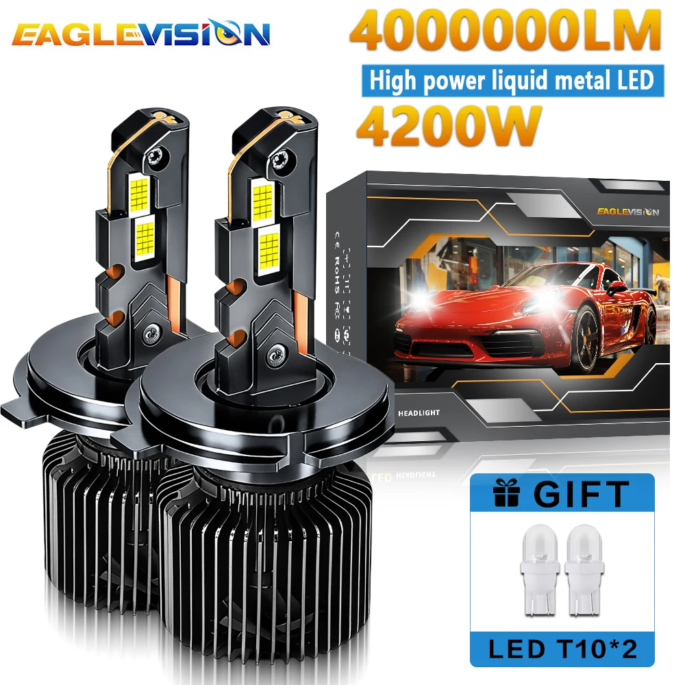 

EAGLEVISIONLed лампа для фар для автомобилей 4200 Вт Led Canbus 12 В 24 В HB3 HB4 9012 H1 H4 H7 H11 авто свет