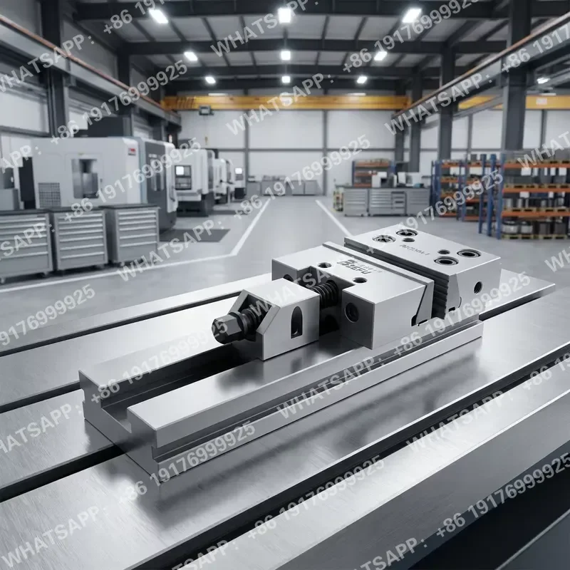 High Precision Milling Machine Vise with Hardened Steel Jaws for Reliable Workholding in CNC Machining