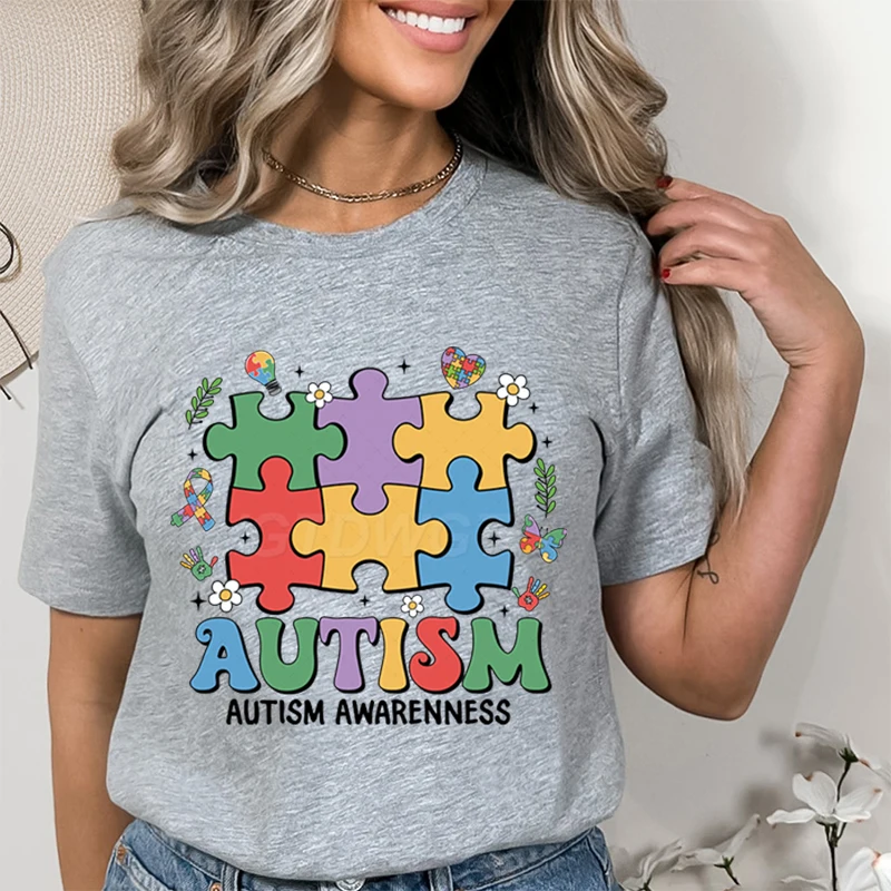 Autism Awareness Shirt for Women Acceptance Day Shirt Teacher Autism T-shirt Acceptance T Shirt Gift Special Education Clothes