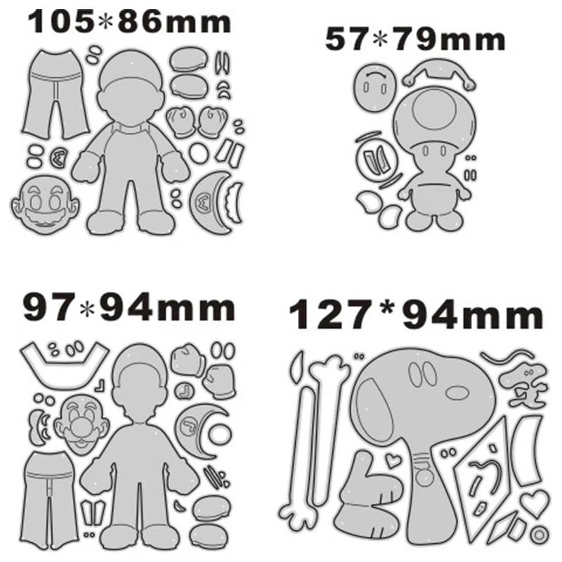 2024 New Animals Cats Dogs Cartoons Metal Cutting Dies for Scrapbooking Paper Craft and Card Making Embossing Decor No Stamps