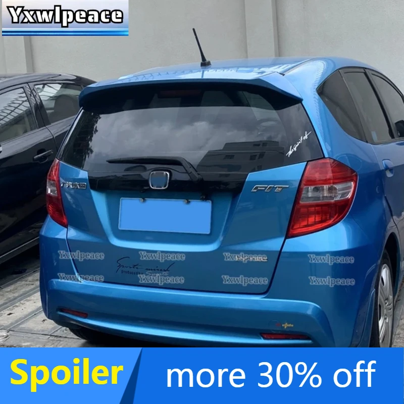 

For Honda Fit Jazz 2008 2009 2010 2011 2012 2013 ABS Material Unpainted Color Rear Roof Spoiler Trunk Lip Wing Car Accessories