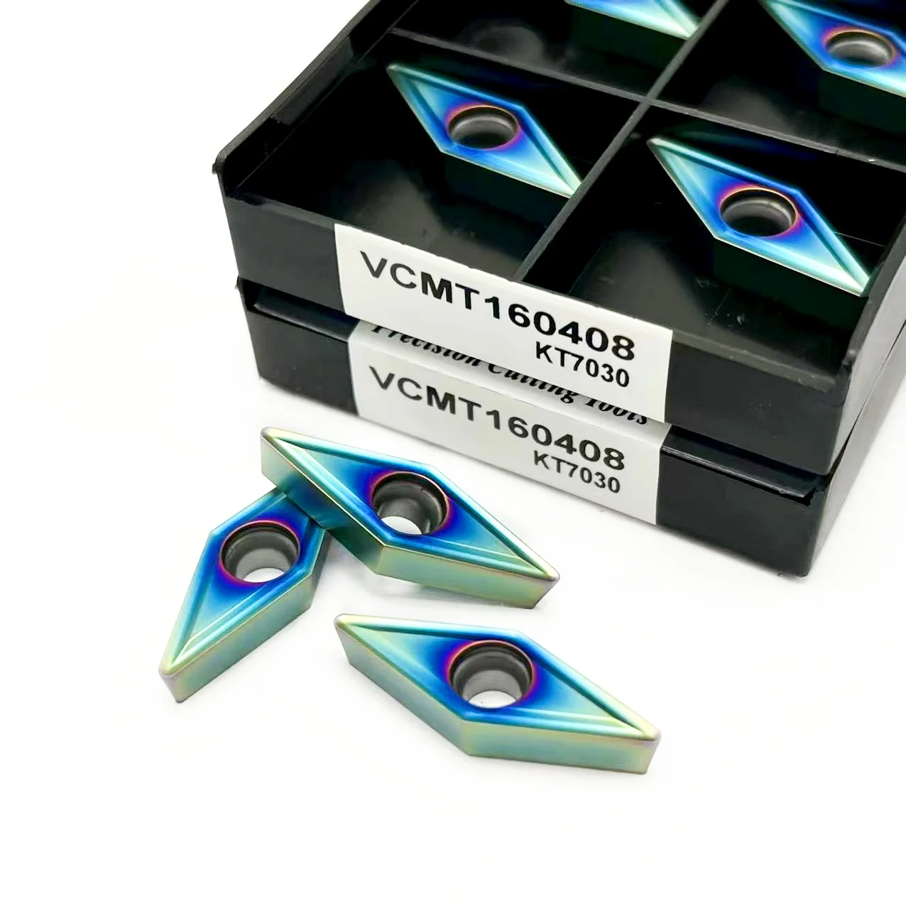 Herramienta de torneado interno VCMT160404 KT7030, insertos de carburo, herramientas de torno, inserto CNC VCMT 160408 KT7030, herramienta de corte de alta calidad