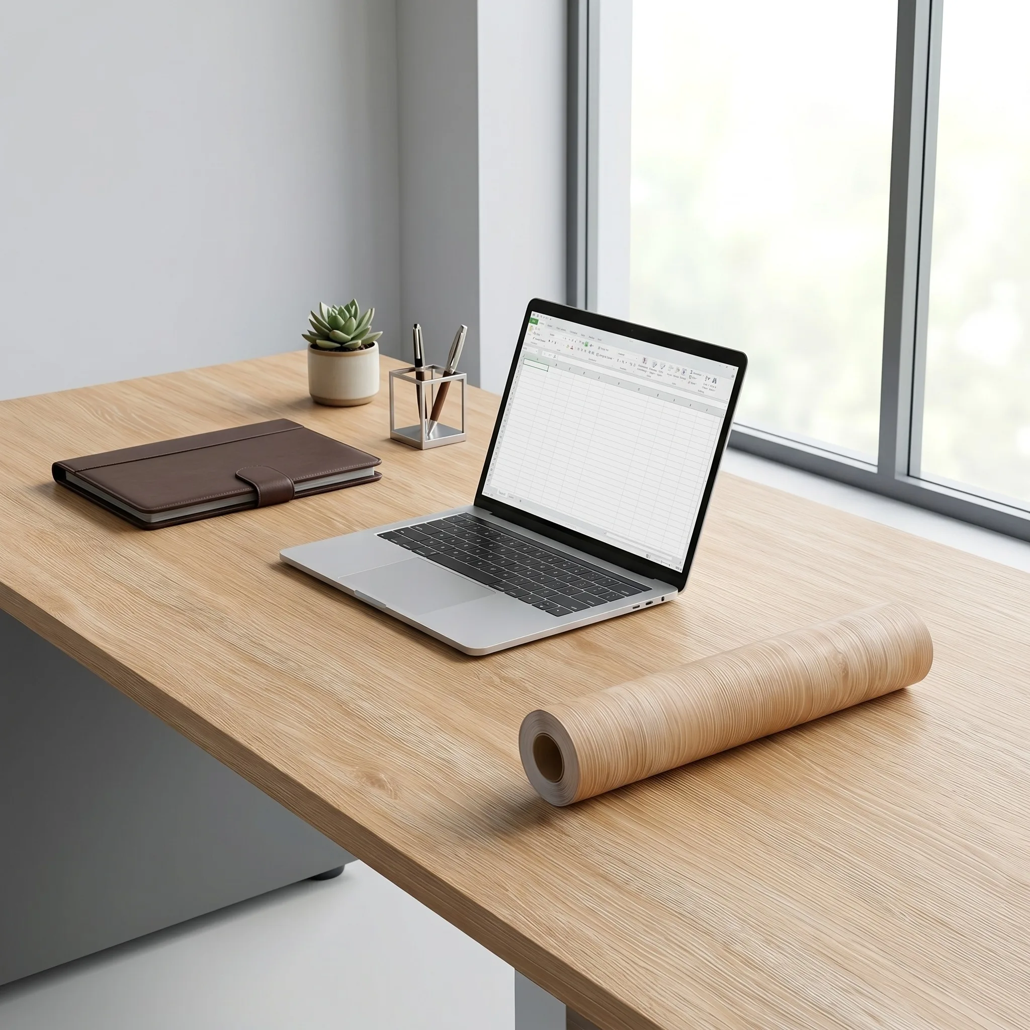 

Light Wood Peel Stick Waterproof Self Adhesive Contact Paper Office Desk Cabinet Wardrobe Furniture DIY Home Renovation