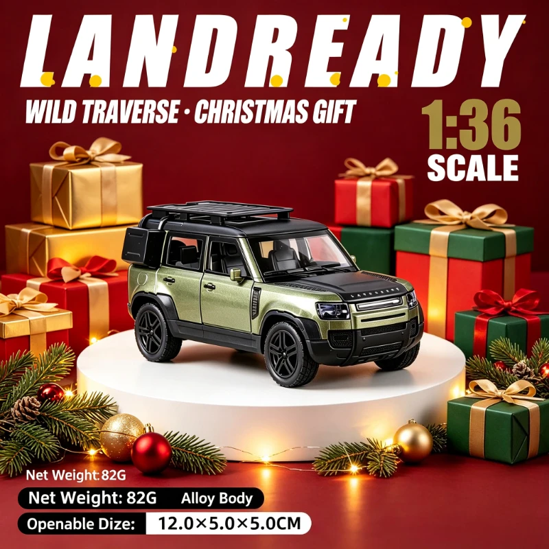 Trail Master Classic SUV Alloy Car Model,1:36 Pull Back Diecast Offroad Vehicle, Openable Doors & Realistic Body Lines, Premium