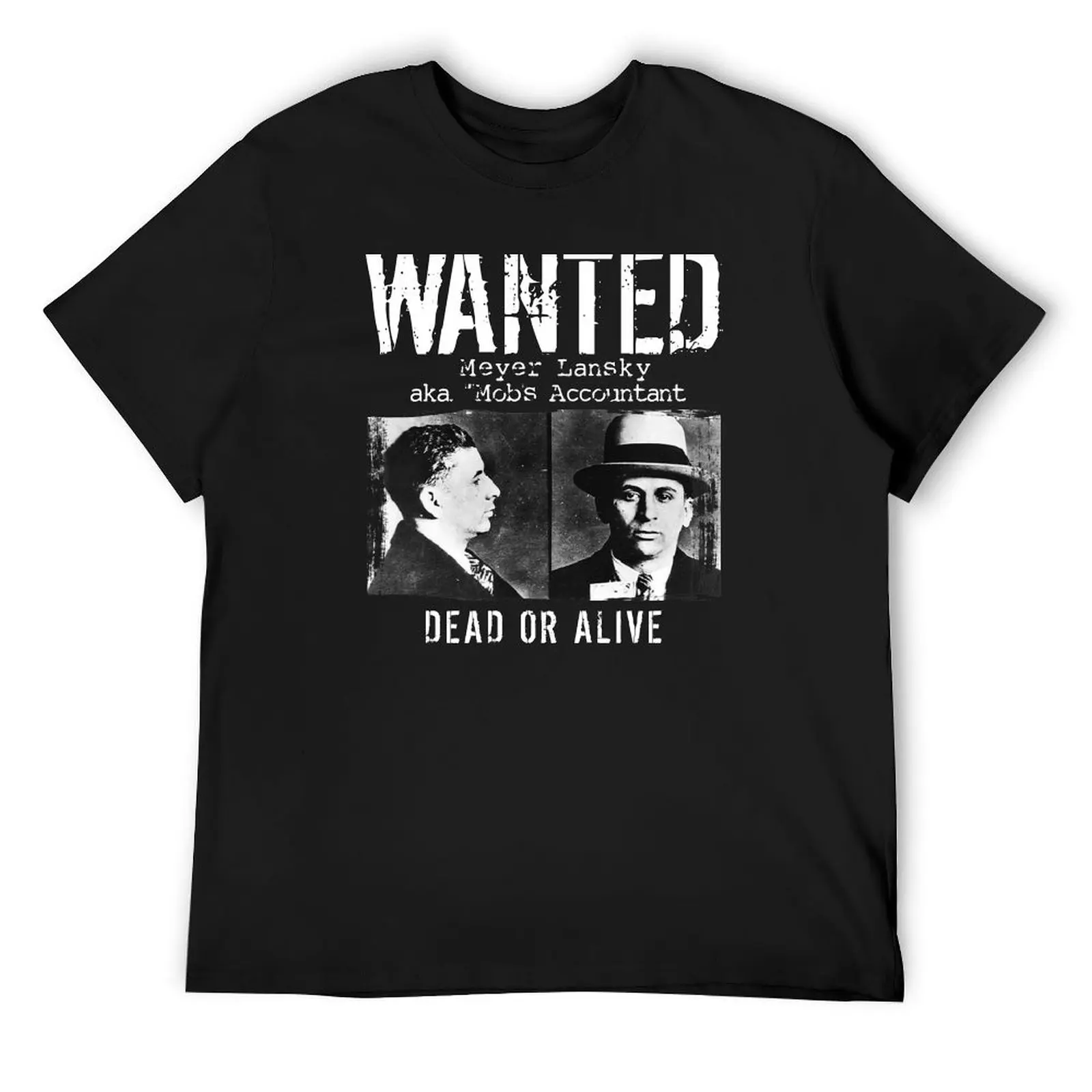 

Meyer Lansky Mugshot - Wanted Dead or Alive T-Shirt plain graphics vintage anime shirt slim fit t shirts for men
