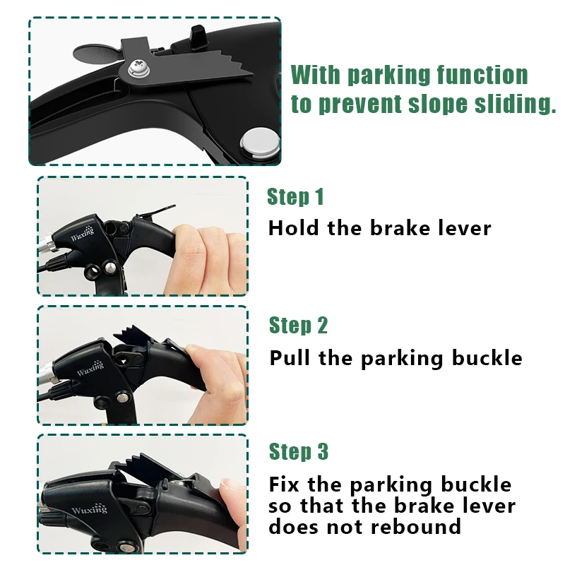 WUXING 2 Pes велосипедный электрический скутер из алюминиевого сплава выключенный тормозной рычаг электрический велосипедный тормоз с функцией парковки