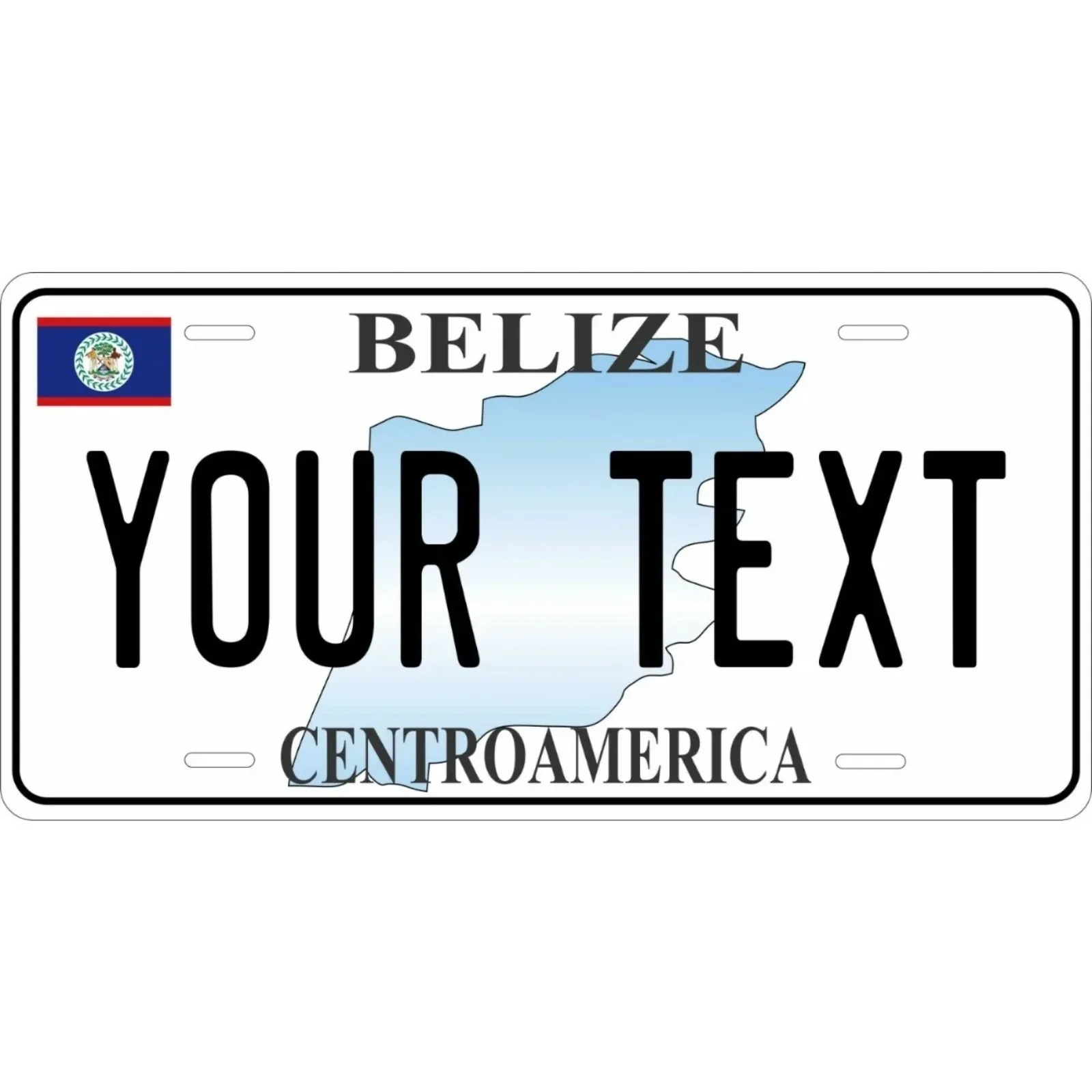 1PC 2D Flat Custom Belize Map Flag Decorative Tag, Home Decor, Dustproof & Waterproof (Only Decoration)