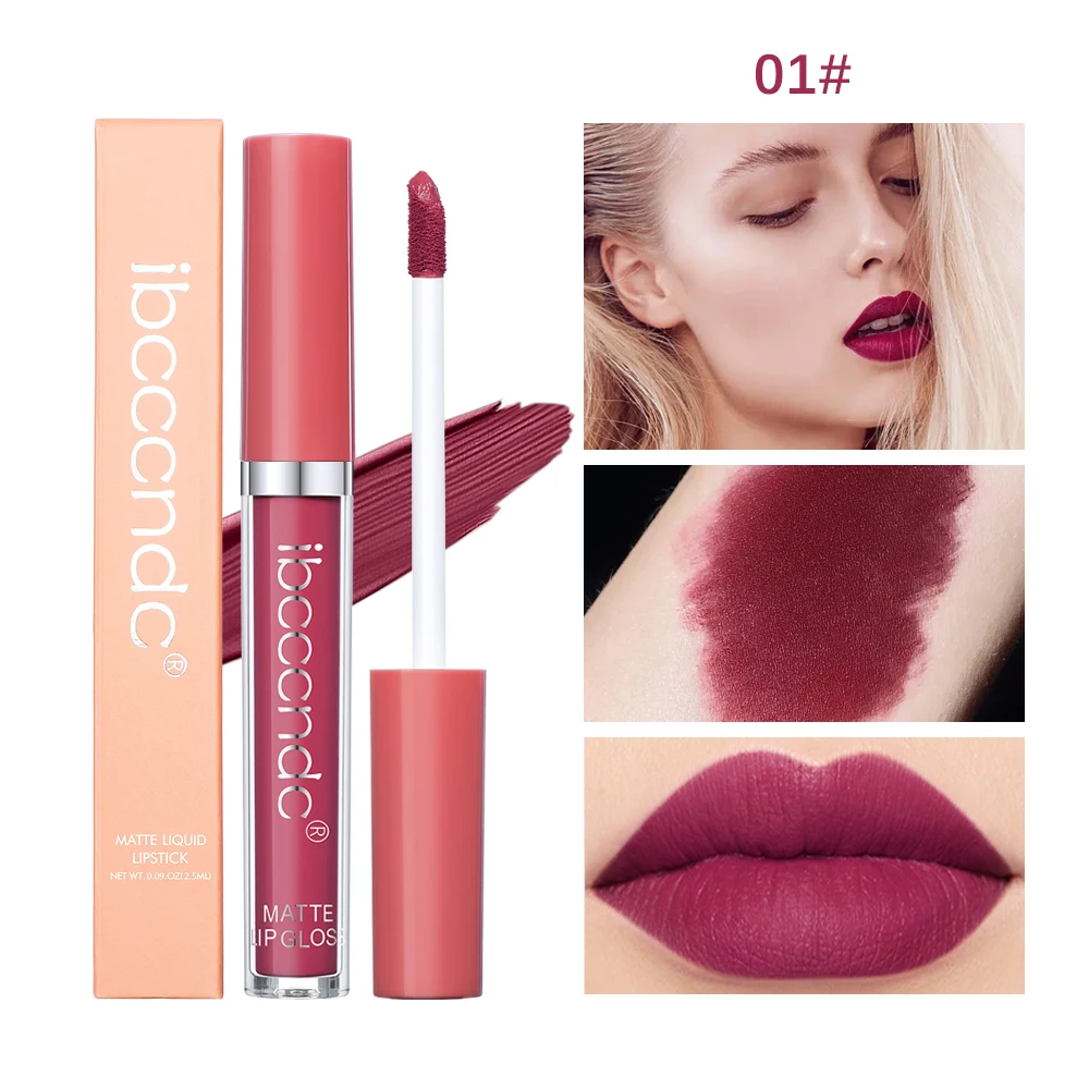 Matte Velvet Lip Gloss Lipstick Waterproof Non-stick Cup Not Easy To Fade Long Lasting Lip Glaze Lipstick Makeup Cosmetics