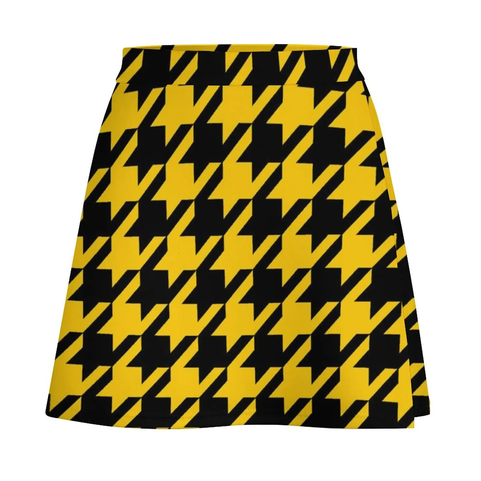 Classic Orange Houndstooth, Retro Style Mini Skirt sexy short mini skirts korean style clothes women 2025 Mini Skirt