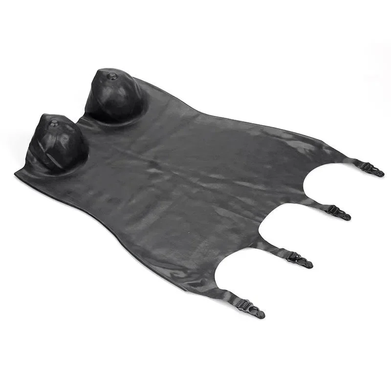 Abito sexy con top a tubo in lattice Giarrettiera da donna Goth in lattice di gomma Abito aderente erotico con bretelle Clip Cosplay